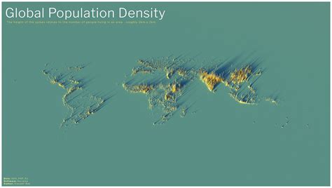 3D Mapping The Largest Population Density Centers