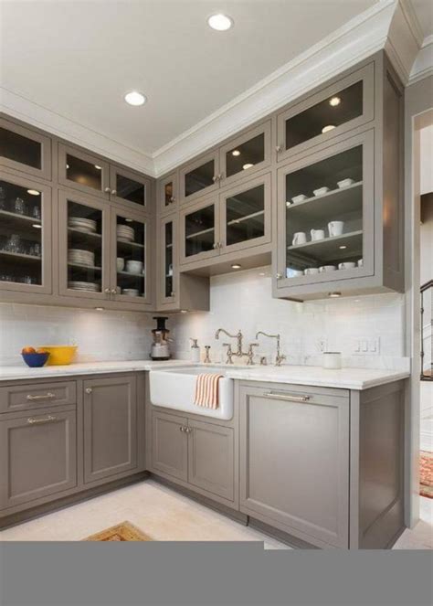 Enjoy the dramatic views of a dark gray slate subway tile paired with your bright white cabinetry and absolute black granite countertops. 50+ Outstanding Kitchen Backsplash Ideas Gray Cabinets # ...