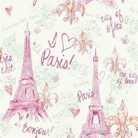 We have a lot of different topics like nature and a lot more in 2021. Pink Silver Paris Sidewall PW3910 Wallpaper - possible ...