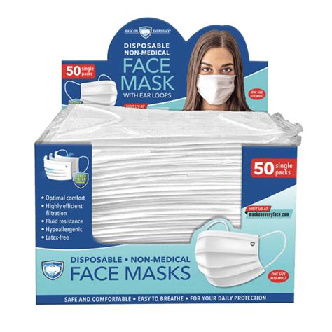 Morningsave 50 Pack Mask On Every Face Individually Wrapped