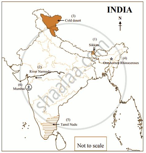 Show The Following In The Outline Map Of India With Index Sikkim River