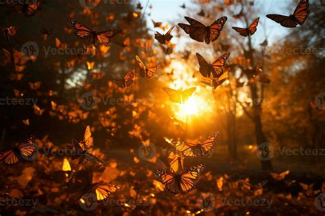 A Breathtaking Sight As A Sea Of Monarch Butterflies Embark On Their