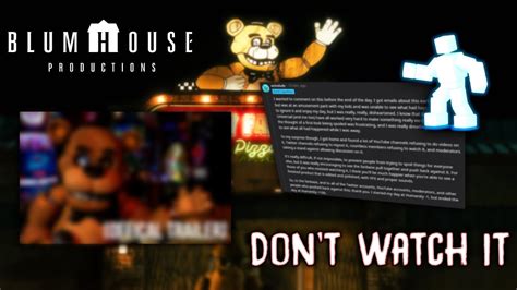 DON T Watch The Leaked FNAF Movie Trailer Message From Scott Cawthon FNAF Movie News Leak