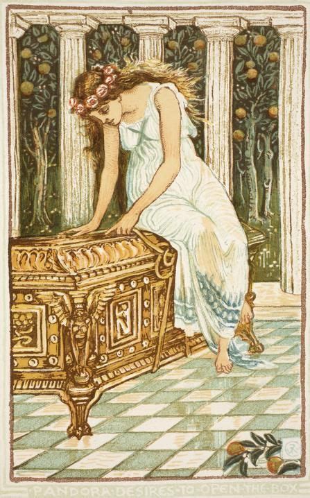 Pandoras Box A Classic Tale From Ancient Greek Mythology Walter Crane Fine Art Prints