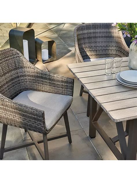 Kettler Lamode 6 Seat Garden Dining Table And Chairs Set White Ash