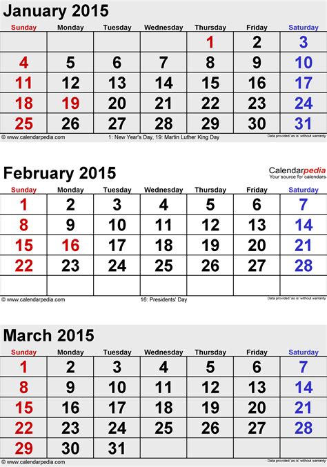 March 2015 Calendar Templates For Word Excel And Pdf