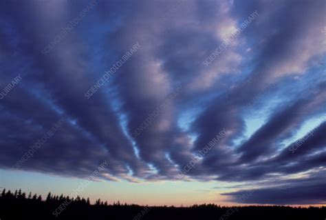 Long Streaks Of Stratocumulus Cloud At Sunset Stock Image E1200393