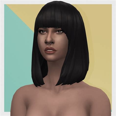 Gp03 Long Bangs Female Hair Edit At Busted Pixels Sims 4 Updates