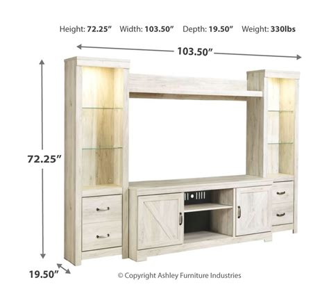 The Bellaby Whitewash Entertainment Center Lg Tv Stand 2 Piers