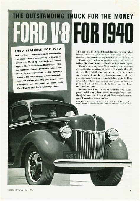 1940 Ford Truck Ad Stillaround Ford Classic Cars Classic Trucks Car