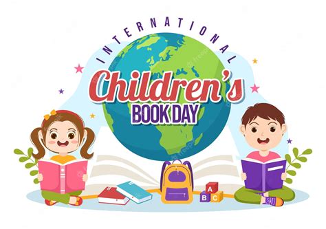 Premium Vector International Children Book Day Illustration With Kids