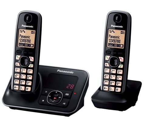 Buy Panasonic Kx Tg6622eb Cordless Phone With Answering Machine Twin