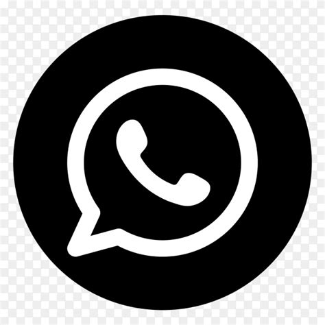 Black And White Whatsapp Logo Vector Png Similar Png