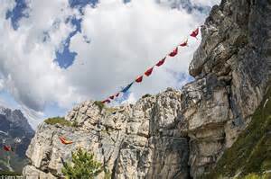 Monte Piana Daredevils Doze In Hammocks Hanging From High Wires In The