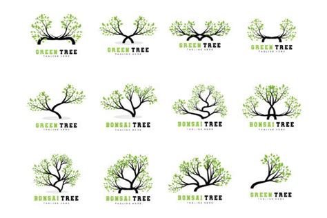 Green Tree Logo Design Bonsai Tree Logo Graphic By AR Graphic