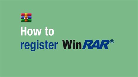 How To Register Winrar Winrar Video Youtube