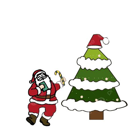 Christmas Santa Claus Png Transparent Hand Drawn Cartoon Vector