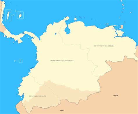 Gran Colombia 1820 Mapa