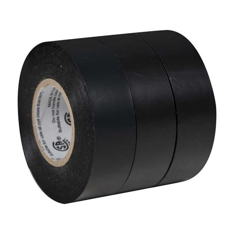 Professional Electrical Tape Black 3 Pk Duck Brand