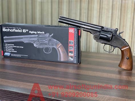 Schofield 6 Pellet Revolver Black By Airsoft Gun India Airsoft Gun India