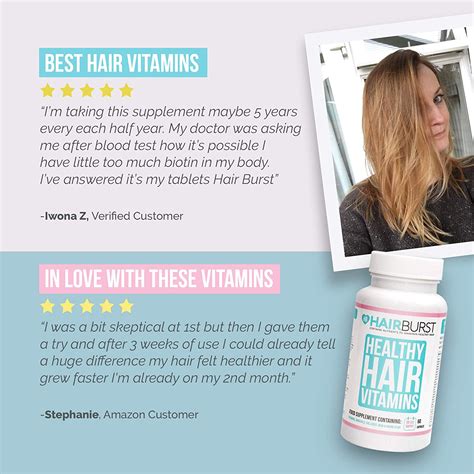 These supplements will only help hair growth if you are lacking in any of the vitamins or nutrients to begin with. HairBurst Hair Growth Vitamins, Biotin Pills for Hair ...