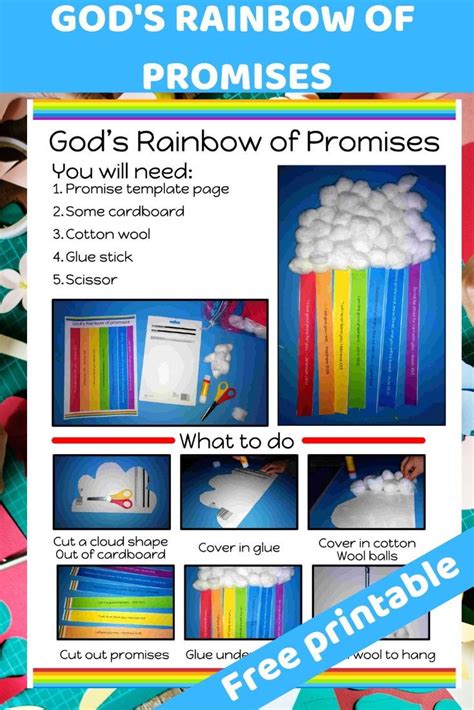 Gods Rainbow Of Promises Includes 7 Printable Memory Verses With God