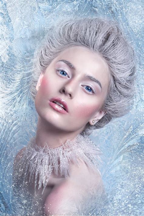 Snow Queenfantasy Girl Portrait Winter Fairy Portraityoung Woman
