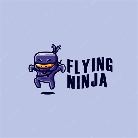 Premium Vector Flying Ninja Logo Template