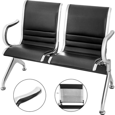 Vevor Waiting Room Chairs 2 Seat Pu Leather Business Reception Bench