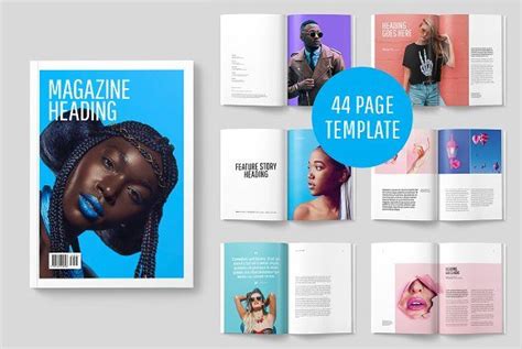 Colourful Modern Magazine Brochure Layout Indesign Templates