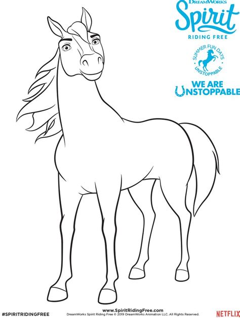 Spirit Coloring Page Spirit Riding Free Horse Coloring Pages