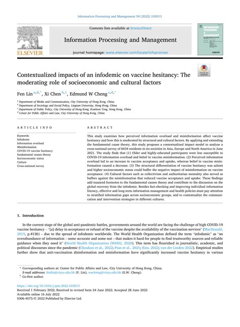 Pdf Contextualized Impacts Of An Infodemic On Vaccine Hesitancy The
