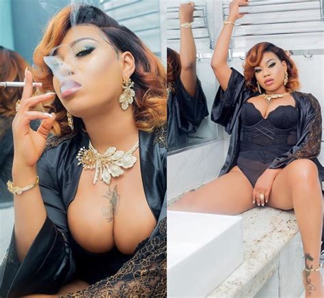 Toyin Lawani Flaunts Her Boobs As She Poses In Sexy Lingerie Sultry