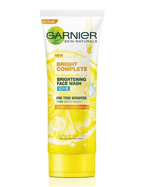Garnier Bright Complete Brightening Face Wash Scrub Beauty Review