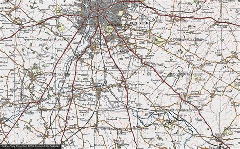 Map of Wigston, 1921 - Francis Frith