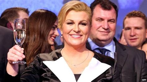 Grabar Kitarovic Elected Croatias First Woman President Bbc News