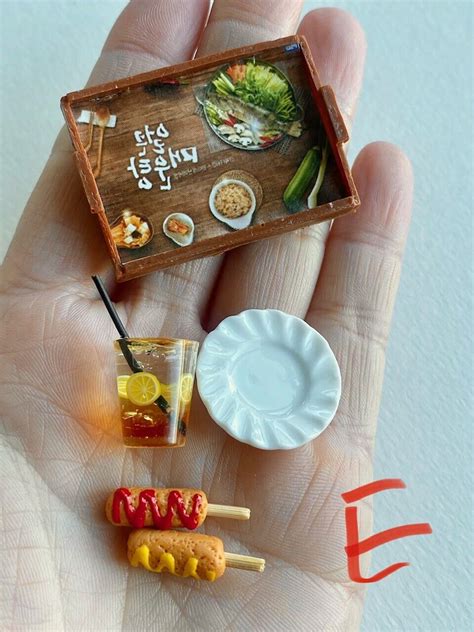 Handmade Coffee Drink Dollhouse Miniature Clay Food Lunch Breakfast