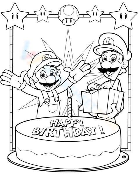 Mario Birthday Worksheetzone