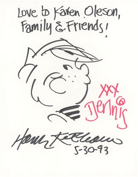 Todd Mueller Autographs Hank Ketcham Signed Sketch Dennis The Menace