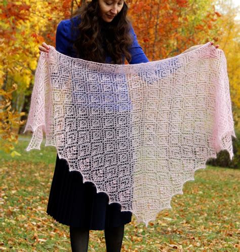 Shawl Knitting Pattern Pdf Instant Download Triangular Lace Etsy