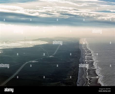 Coastline Dunes From Ratum To Hoernum Loran C Transmitter Mast Haze