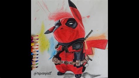 Drawing Pikapool Pikachu Deadpool Youtube