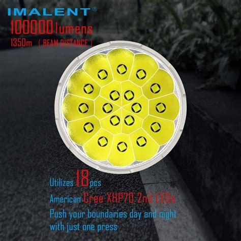 Imalent Ms18 Brightest Flashlight 100000 Lumens With 18pcs Cree Xhp70