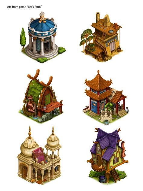 game assets from the farm kind of game. | Game concept art, 2d game art, Game art
