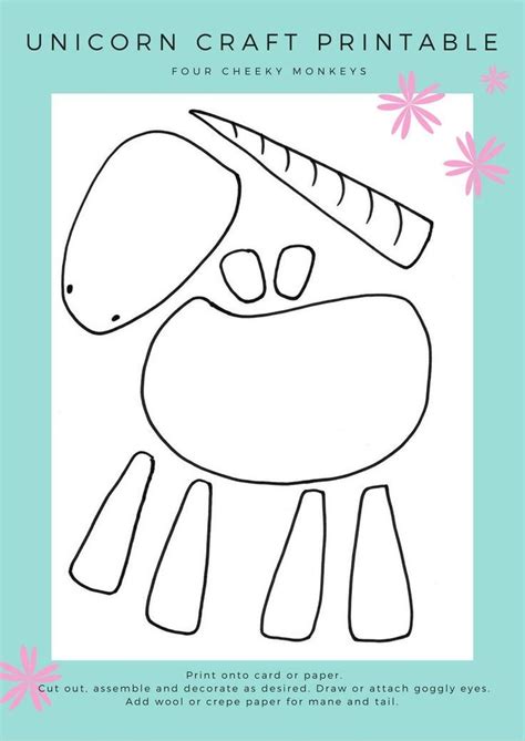 Coloring book for kids with cute valentine's day unicorn couple using protective face mask. Unicorn craft activity: flower crown and free printables ...