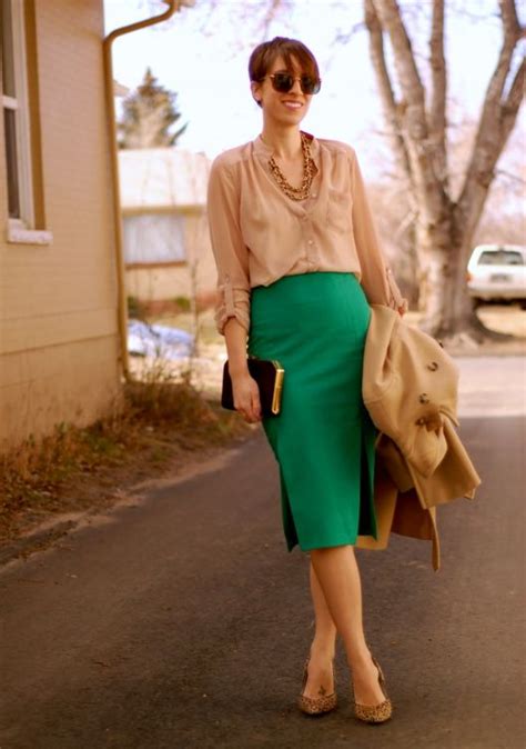 Ultra Long Pencil Skirt With Slits Nude And Green And Leopard Love