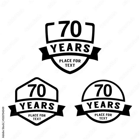 70 Years Anniversary Celebration Logotype 70th Anniversary Logo