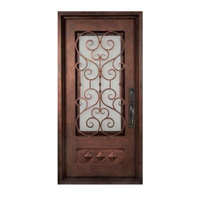Wrought iron front entry doors,glass metal doors, doors with ornamental iron works, iron gates, wrought iron staircase railings, wrought iron doors. Iron Doors Unlimited Vita Francese 3/4 Lite Painted Heavy ...