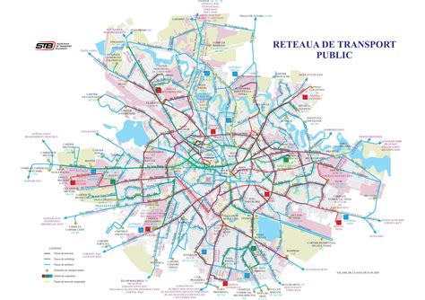 Map Of Bucharest Transport Transport Zones And Public Transport Of