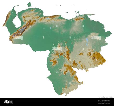 Forma De Venezuela Con Su Capital Aislada Sobre Fondo Blanco Mapa